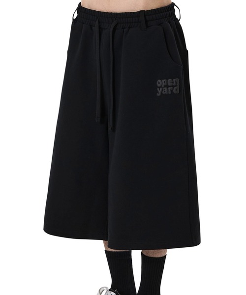 OY(オーワイ)の「『OY/オーワイ』PUFF LOGO SWEAT SHORTS/パフロゴショートスウェットパンツ(スウェットパンツ・メンズ・ブラック/グレー・L/M)」の5枚目の写真
