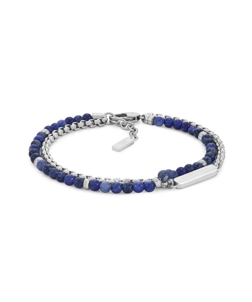 EMPORIO ARMANI(エンポリオアルマーニ)の「エンポリオ・アルマーニ アクセサリー メンズ ブレスレット シルバー EGS3323040(ブレスレット・メンズ・マルチ・FREE)」の1枚目の写真