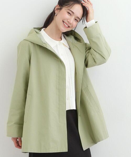 SHOO・LA・RUE(シューラルー)の「【防花粉/S-LL】ゆったり着られる 大人のテントフーディージャケット(その他アウター・レディース・ネイビー/ベージュ/カーキ・03/02/04/01)」の1枚目の写真