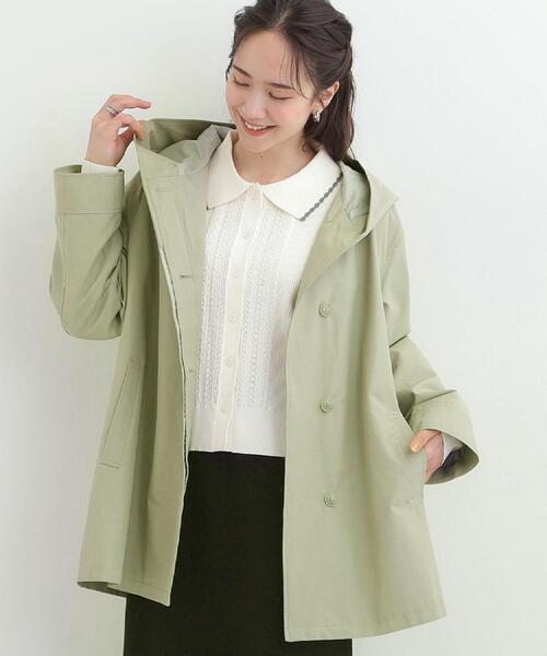 SHOO・LA・RUE(シューラルー)の「【防花粉/S-LL】ゆったり着られる 大人のテントフーディージャケット(その他アウター・レディース・ネイビー/ベージュ/カーキ・03/02/04/01)」の4枚目の写真