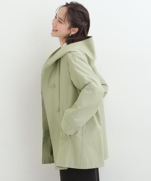 SHOO・LA・RUE(シューラルー)の「【防花粉/S-LL】ゆったり着られる 大人のテントフーディージャケット(その他アウター・レディース・ネイビー/ベージュ/カーキ・03/02/04/01)」の5枚目の写真