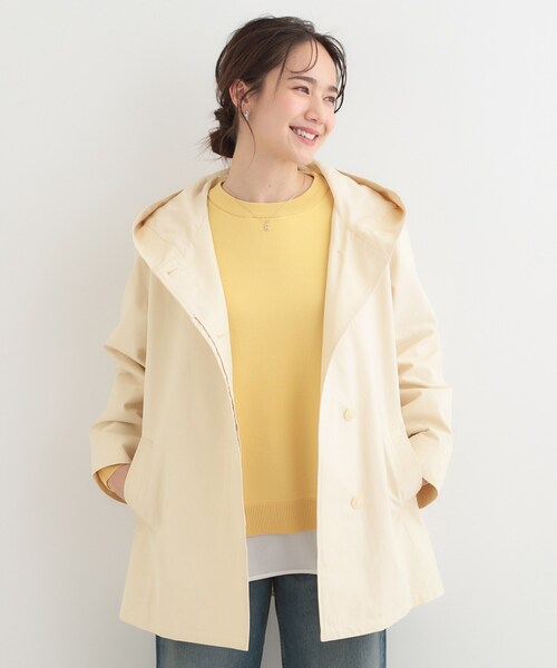 SHOO・LA・RUE(シューラルー)の「【防花粉/S-LL】ゆったり着られる 大人のテントフーディージャケット(その他アウター・レディース・ネイビー/ベージュ/カーキ・03/02/04/01)」の8枚目の写真