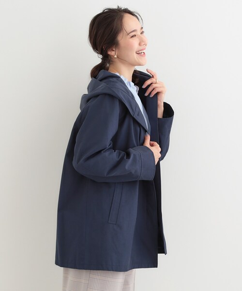 SHOO・LA・RUE(シューラルー)の「【防花粉/S-LL】ゆったり着られる 大人のテントフーディージャケット(その他アウター・レディース・ネイビー/ベージュ/カーキ・03/02/04/01)」の13枚目の写真