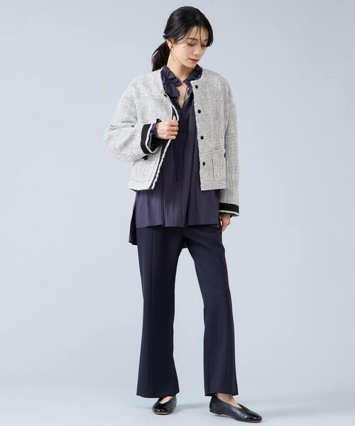 Liesse（リエス）の「スリットヘムパンツ（その他パンツ・レディース・ブラック/ネイビー・2/3）」の3枚目の写真