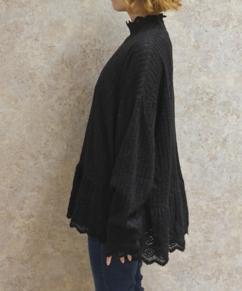 axes femme(アクシーズファム)の「レースロングインナー(Tシャツ/カットソー・レディース・ブラック/キナリ・FREE)」の14枚目の写真
