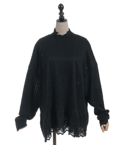 axes femme(アクシーズファム)の「レースロングインナー(Tシャツ/カットソー・レディース・ブラック/キナリ・FREE)」の15枚目の写真