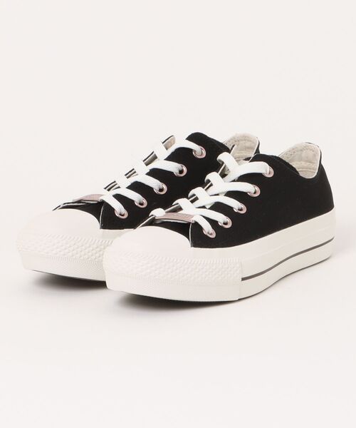 CONVERSE（コンバース）の「converse コンバース ALL STAR PLTS LOGODEUBRE PG OX レディーススニーカー 厚底(オールスターPLTSロゴデュブレPGOX)（スニーカー・レディース・ホワイト/ブラック/ブラウン・24.5cm/24.0cm/23.5cm/23.0cm/22.5cm/25.0cm）」の2枚目の写真