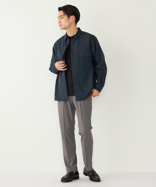 SHIPS Colors(シップス カラーズ)の「SHIPS Colors:〈吸水速乾・洗濯機可能〉ウーリー ボックス シャツ(シャツ/ブラウス・メンズ・グレー/ネイビー/ライトグレー・LARGE/X-LARGE/MEDIUM)」の18枚目の写真
