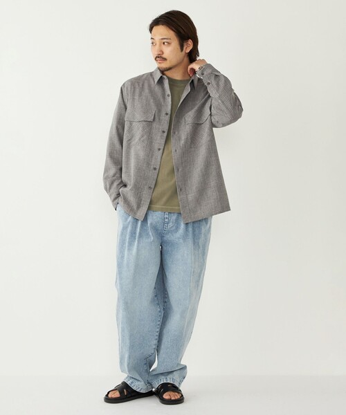 SHIPS Colors(シップス カラーズ)の「SHIPS Colors:〈吸水速乾・洗濯機可能〉ウーリー ボックス シャツ(シャツ/ブラウス・メンズ・グレー/ネイビー/ライトグレー・LARGE/X-LARGE/MEDIUM)」の22枚目の写真