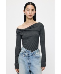 ASYMMETRY TWIST NECK トップス