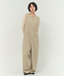 FMiBL（ファミル）の「タックデザイン オールインワン / きれいめ レイヤード オケージョン対応（つなぎ/オールインワン）」