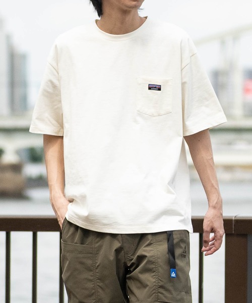 GERRY（ジェリー）の「【ag】〔GERRY/ジェリー〕冷感スラブ天竺 ポケット付き ピスデザイン半袖Tシャツ 接触冷感/吸水速乾（Tシャツ/カットソー・メンズ・ブラウン/ブラック/アイボリー・LARGE/MEDIUM）」の17枚目の写真