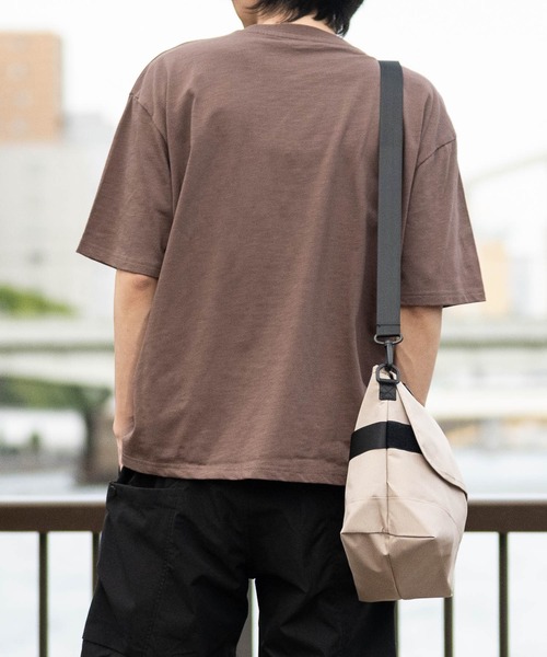 GERRY（ジェリー）の「【ag】〔GERRY/ジェリー〕冷感スラブ天竺 ポケット付き ピスデザイン半袖Tシャツ 接触冷感/吸水速乾（Tシャツ/カットソー・メンズ・ブラウン/ブラック/アイボリー・LARGE/MEDIUM）」の12枚目の写真