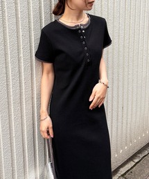 RANAN（ラナン）の「レイヤードヘンリーネックリブワンピース（ワンピース）」