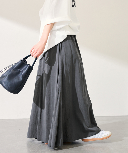 FRAMeWORK（フレームワーク）の「ヴィンテージライクセミフレアスカート（スカート・レディース・ブラック/ベージュ/ホワイト・36/38）」の8枚目の写真