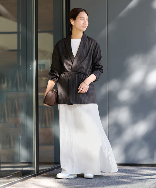 FRAMeWORK（フレームワーク）の「ヴィンテージライクセミフレアスカート（スカート・レディース・ブラック/ベージュ/ホワイト・36/38）」の11枚目の写真