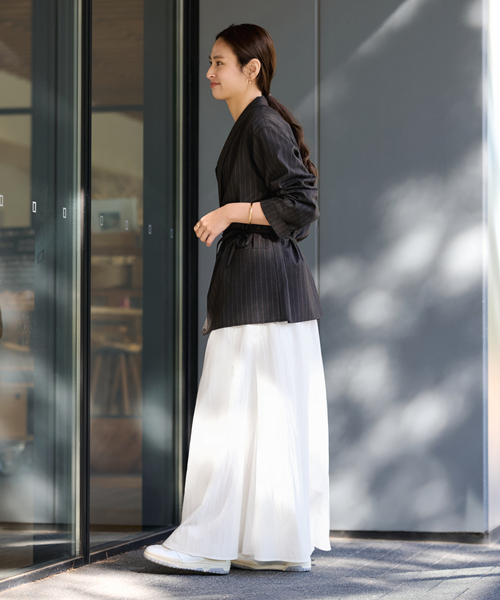 FRAMeWORK（フレームワーク）の「ヴィンテージライクセミフレアスカート（スカート・レディース・ブラック/ベージュ/ホワイト・36/38）」の12枚目の写真