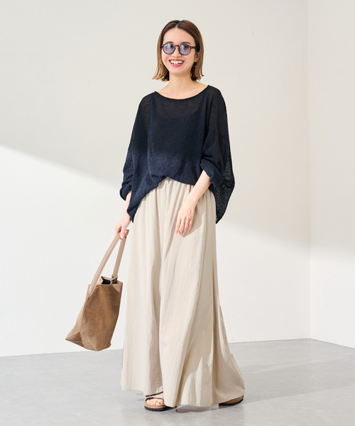 FRAMeWORK（フレームワーク）の「ヴィンテージライクセミフレアスカート（スカート・レディース・ブラック/ベージュ/ホワイト・36/38）」の16枚目の写真