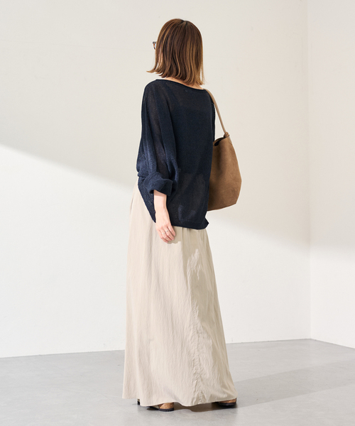 FRAMeWORK（フレームワーク）の「ヴィンテージライクセミフレアスカート（スカート・レディース・ブラック/ベージュ/ホワイト・36/38）」の18枚目の写真