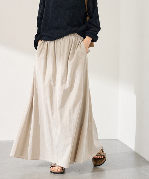 FRAMeWORK（フレームワーク）の「ヴィンテージライクセミフレアスカート（スカート・レディース・ブラック/ベージュ/ホワイト・36/38）」の19枚目の写真