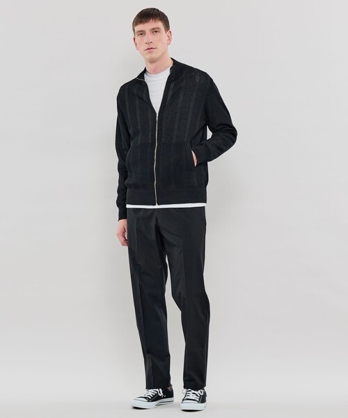 MACKINTOSH LONDON（マッキントッシュ ロンドン）の「ランダムメッシュドライビングニット（ニット/セーター・メンズ・グレー/ブラック・L/M）」の4枚目の写真