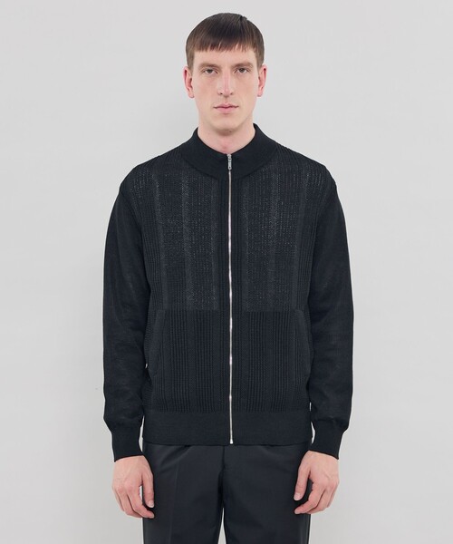 MACKINTOSH LONDON（マッキントッシュ ロンドン）の「ランダムメッシュドライビングニット（ニット/セーター・メンズ・グレー/ブラック・L/M）」の5枚目の写真