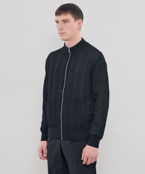 MACKINTOSH LONDON（マッキントッシュ ロンドン）の「ランダムメッシュドライビングニット（ニット/セーター・メンズ・グレー/ブラック・L/M）」の6枚目の写真