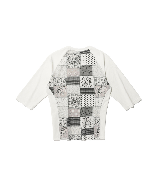 NICE GHOST CLUB(ナイスゴーストクラブ)の「PATCHWORK QUILTED PRINTED 3/4 SLEEVE TEE_WHITE(NG2GSUT552A)(Tシャツ/カットソー・レディース・ホワイト・SMALL/MEDIUM)」の2枚目の写真
