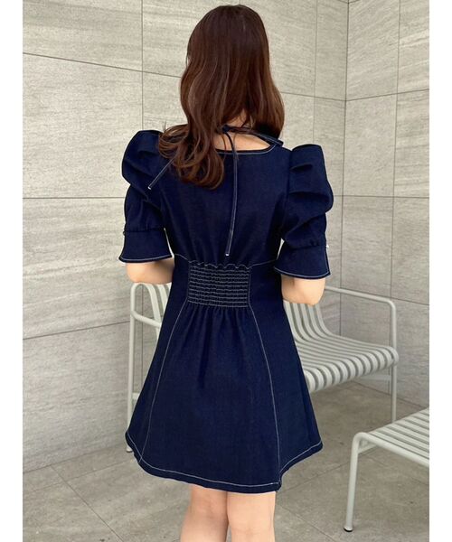 dazzlin(ダズリン)の「2WAYスイッチングステッチワンピース(ワンピース・レディース・その他1/インディゴブルー/オフホワイト・MEDIUM/SMALL)」の13枚目の写真