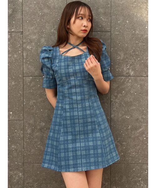 dazzlin(ダズリン)の「2WAYスイッチングステッチワンピース(ワンピース・レディース・その他1/インディゴブルー/オフホワイト・MEDIUM/SMALL)」の20枚目の写真