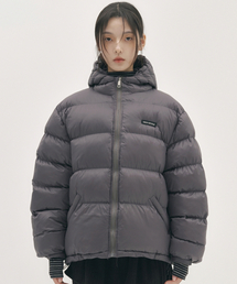 LIGHT PUFFER HOODIE PADDING_GRAY
