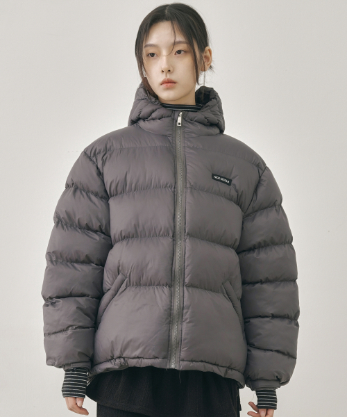 NICK&NICOLE（ニックアンドニコール）の「LIGHT PUFFER HOODIE PADDING_GRAY（ダウンジャケット/コート・レディース・その他・FREE）」の2枚目の写真