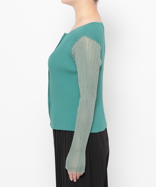 HARE（ハレ）の「ソデシアークルーカーディガン(HARE)（カーディガン/ボレロ・レディース・グリーン/ブラック・FREE）」の21枚目の写真