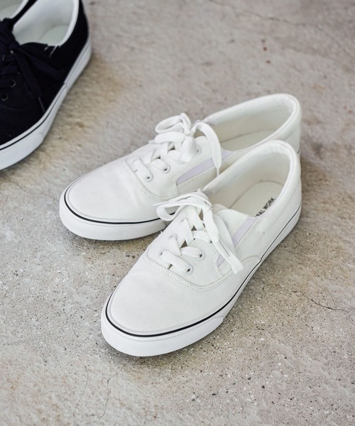 GLOBAL WORK（グローバルワーク）の「らくっションキャンバススニーカー/646778（スニーカー・メンズ・ブラック/オフホワイト・LARGE/MEDIUM）」の18枚目の写真