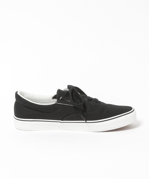 GLOBAL WORK（グローバルワーク）の「らくっションキャンバススニーカー/646778（スニーカー・メンズ・ブラック/オフホワイト・LARGE/MEDIUM）」の3枚目の写真