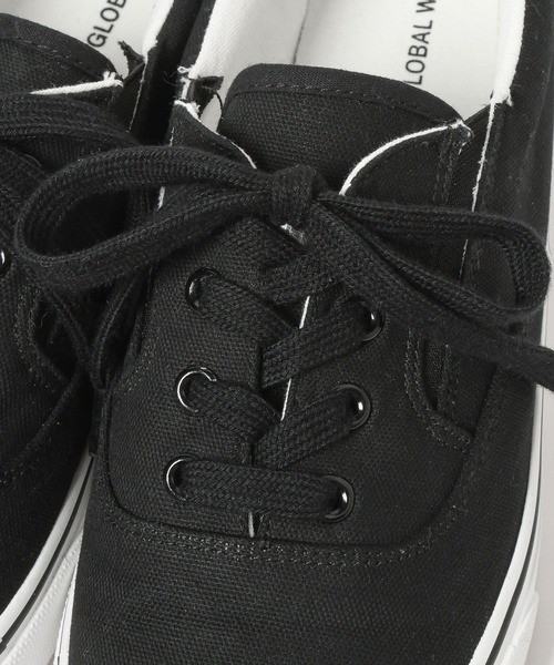 GLOBAL WORK（グローバルワーク）の「らくっションキャンバススニーカー/646778（スニーカー・メンズ・ブラック/オフホワイト・LARGE/MEDIUM）」の9枚目の写真