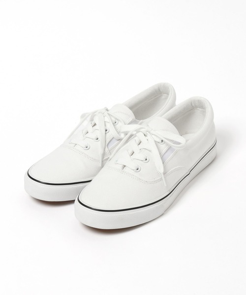 GLOBAL WORK（グローバルワーク）の「らくっションキャンバススニーカー/646778（スニーカー・メンズ・ブラック/オフホワイト・LARGE/MEDIUM）」の12枚目の写真