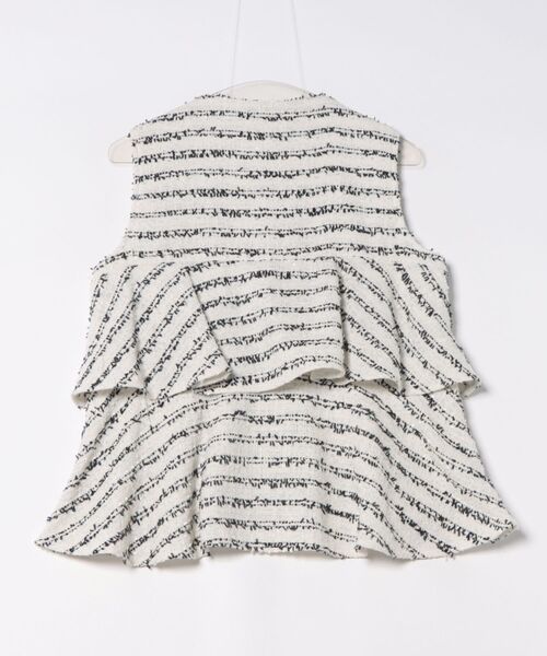 Jines(ジネス)の「ツィードフリルベスト(ベスト・レディース・ホワイト・38)」の18枚目の写真