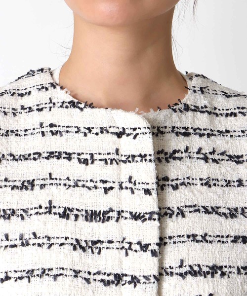 Jines(ジネス)の「ツィードフリルベスト(ベスト・レディース・ホワイト・38)」の10枚目の写真