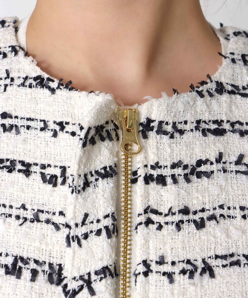 Jines(ジネス)の「ツィードフリルベスト(ベスト・レディース・ホワイト・38)」の11枚目の写真