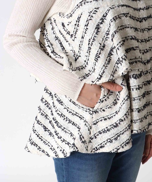 Jines(ジネス)の「ツィードフリルベスト(ベスト・レディース・ホワイト・38)」の13枚目の写真