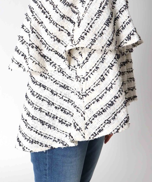 Jines(ジネス)の「ツィードフリルベスト(ベスト・レディース・ホワイト・38)」の14枚目の写真