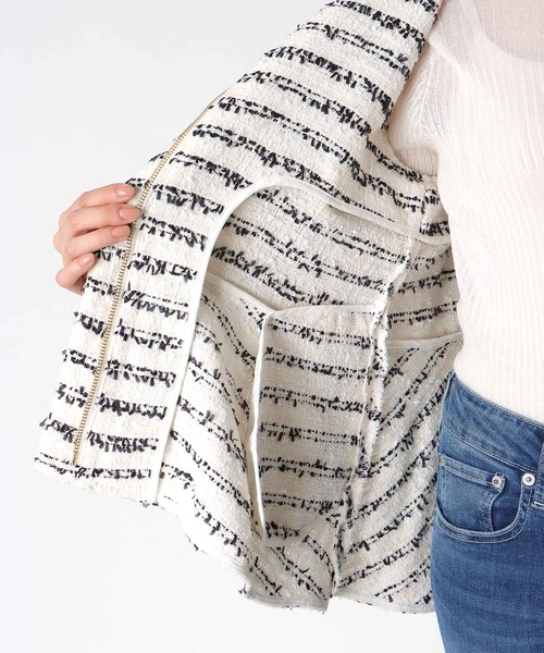 Jines(ジネス)の「ツィードフリルベスト(ベスト・レディース・ホワイト・38)」の15枚目の写真