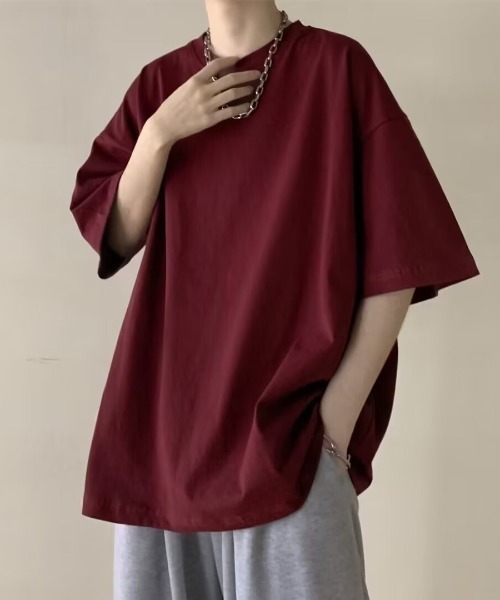 SHIBUYA Zy.(シブヤジー)の「ASPHALT BASICオーバーサイズTシャツ(Tシャツ/カットソー・メンズ・ホワイト/レッド/ブラック・M/L/XL)」の9枚目の写真