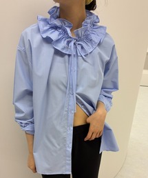 ラッフルフリルカラーシャツ