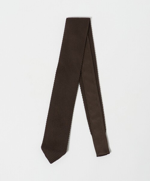 green label relaxing（グリーンレーベルリラクシング）の「GLR ポリエステル ウォッシャブル ニット ソリッド ネクタイ ニットタイ（ネクタイ・メンズ・ブラック/オリーブ/ピンク/ダークブラウン/ダークグレー/ネイビー/ロイヤルブルー/イエロー・FREE）」の3枚目の写真