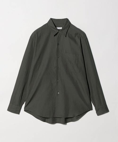 Kaptain Sunshine(キャプテン サンシャイン)の「<KAPTAIN SUNSHINE> CTN-SLK STRIPE REGULAR COLLAR SHIRT/シャツ(シャツ/ブラウス・メンズ・ダークグレー/ダークブラウン・3/2)」の1枚目の写真