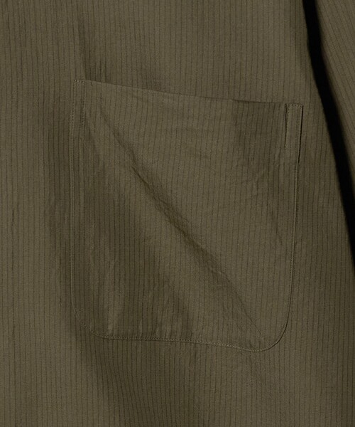 Kaptain Sunshine(キャプテン サンシャイン)の「<KAPTAIN SUNSHINE> CTN-SLK STRIPE REGULAR COLLAR SHIRT/シャツ(シャツ/ブラウス・メンズ・ダークグレー/ダークブラウン・3/2)」の7枚目の写真