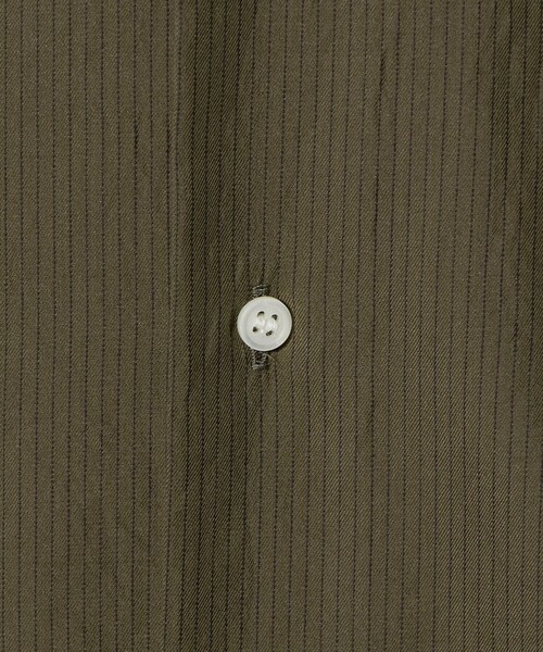 Kaptain Sunshine(キャプテン サンシャイン)の「<KAPTAIN SUNSHINE> CTN-SLK STRIPE REGULAR COLLAR SHIRT/シャツ(シャツ/ブラウス・メンズ・ダークグレー/ダークブラウン・3/2)」の8枚目の写真