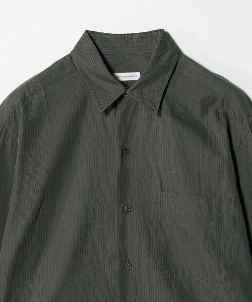 Kaptain Sunshine(キャプテン サンシャイン)の「<KAPTAIN SUNSHINE> CTN-SLK STRIPE REGULAR COLLAR SHIRT/シャツ(シャツ/ブラウス・メンズ・ダークグレー/ダークブラウン・3/2)」の10枚目の写真